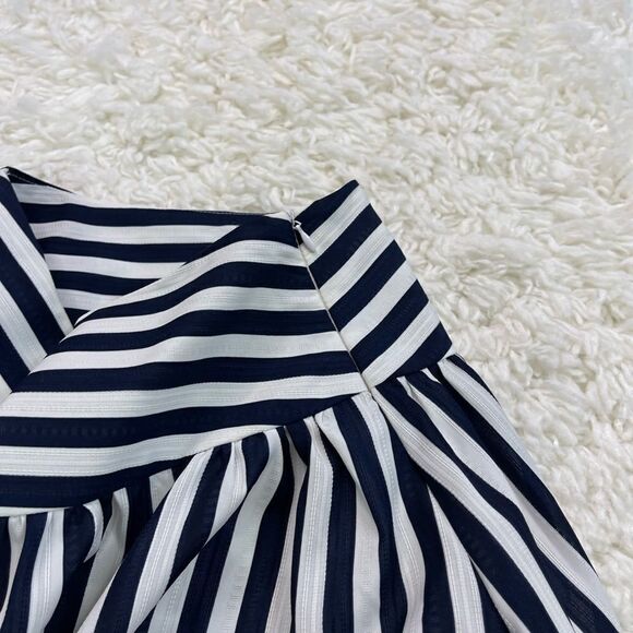 Anthropologie Maeve High Seas Navy White Striped Skirt - Picture 5 of 7